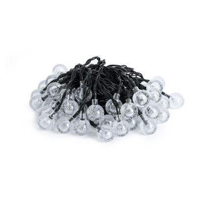 Brilagi - LED Solar decorative chain BUBBLE 50xLED/8 functions 7m IP65 warm white
