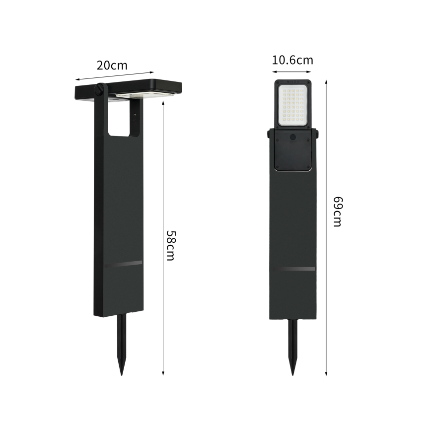 Brilagi - LED Solar lamp SUN SPIKE LED/4W/3,7V 2200 mAh IP44