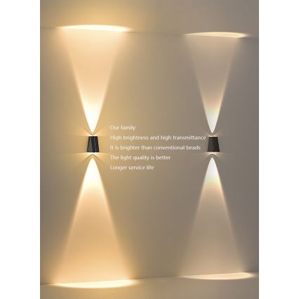 Brilagi - LED Solar wall light PYRAMID LED/2W/3,2V IP54