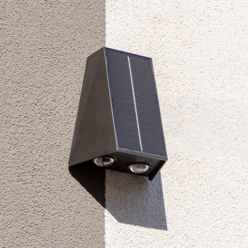 Brilagi - LED Solar wall light PYRAMID LED/2W/3,2V IP54