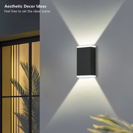 Brilagi - LED Solar wall light SUN GUARD LED/2W/3,7V 2000 mAh IP45