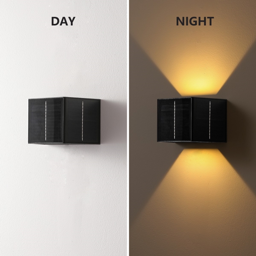Brilagi - LED Solar wall light with a sensor SOLAR CUBE LED/2W/3,2V IP54