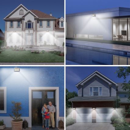 Brilagi - LED Solar wall light with a sensor WALLIE LED/4W/5,5V 6500K IP64 silver
