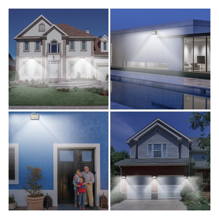 Brilagi - LED Solar wall light with a sensor WALLIE LED/4W/5,5V 6500K IP64 silver