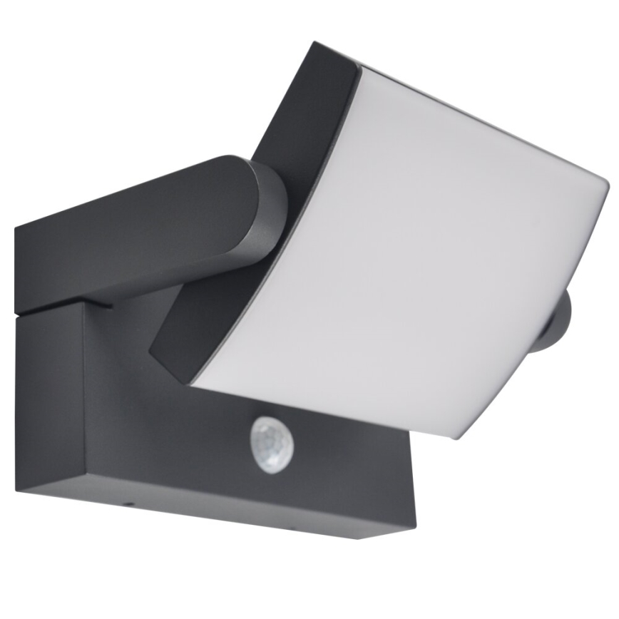 Brilagi - LED Solar wall light with motion and dusk sensor ANKLE LED/10W/3,7V 3000 mAh 3000K IP65 anthracite