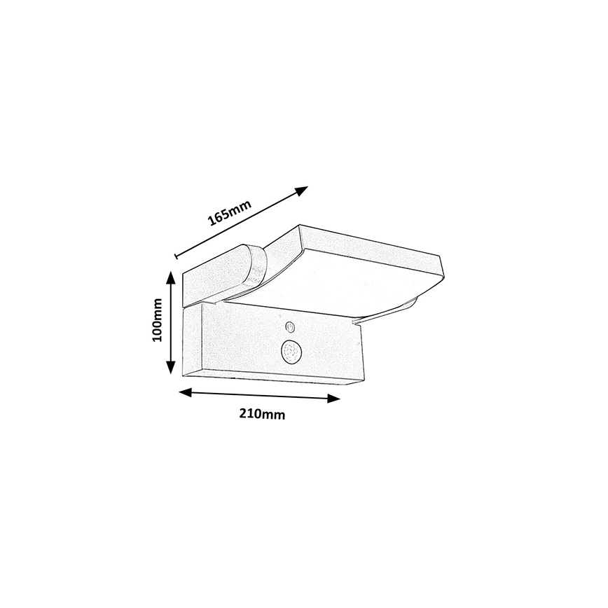 Brilagi - LED Solar wall light with motion and dusk sensor ANKLE LED/10W/3,7V 3000 mAh 3000K IP65 anthracite