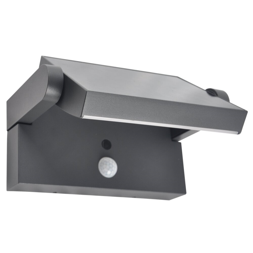 Brilagi - LED Solar wall light with sensor ANKLE LED/10W/3,7V 4000K IP65 anthracite