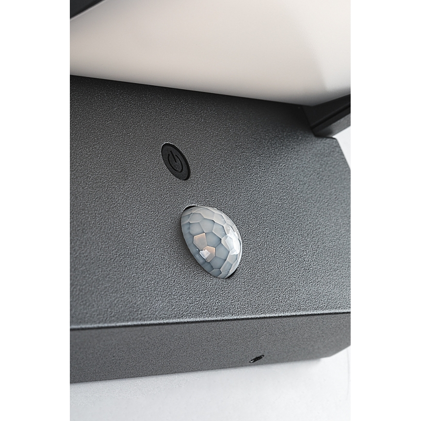 Brilagi - LED Solar wall light with motion and dusk sensor ANKLE LED/10W/3,7V 3000 mAh 4000K IP65 anthracite