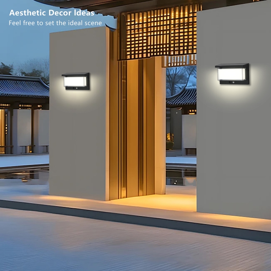 Brilagi - LED Solar wall light with sensor SUN LUME LED/10W/3,7V 4000 mAh IP44