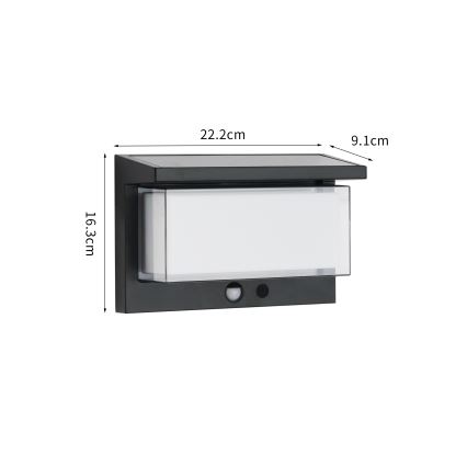 Brilagi - LED Solar wall light with sensor SUN LUME LED/10W/3,7V 4000 mAh IP44