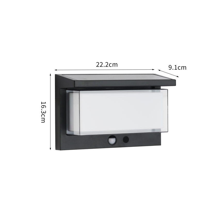 Brilagi - LED Solar wall light with sensor SUN LUME LED/10W/3,7V 4000 mAh IP44