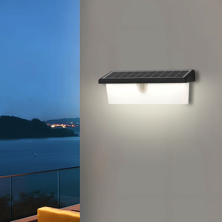 Brilagi - LED Solar wall light with sensor SUN RAY LED/6W/3,7V 2200 mAh IP44
