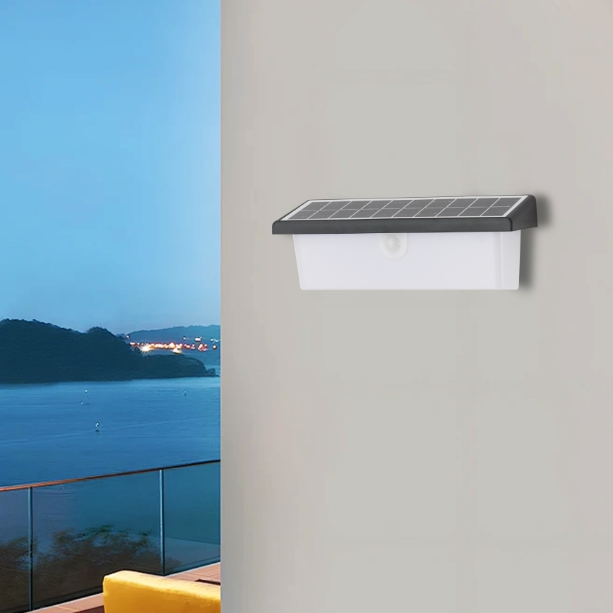 Brilagi - LED Solar wall light with sensor SUN RAY LED/6W/3,7V 2200 mAh IP44