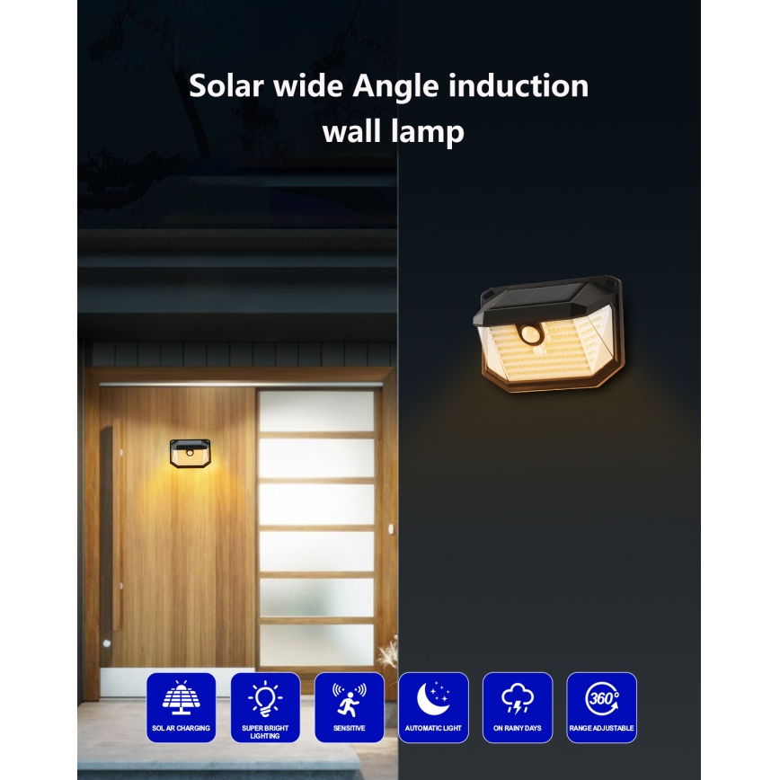 Brilagi - LED Solar wall light with motion and dusk sensor WALLIE LED/4W/5,5V 1200 mAh 3000K IP65