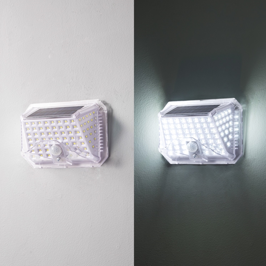 Brilagi - LED Solar wall light with motion and dusk sensor WALLIE LED/4W/5,5V 1200 mAh 6500K IP64 silver