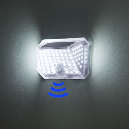 Brilagi - LED Solar wall light with motion and dusk sensor WALLIE LED/4W/5,5V 1200 mAh 6500K IP64 silver