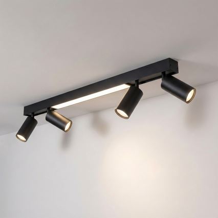 Brilagi - LED Spot Light SELE 4xGU10/30W/230V + LED/20W black