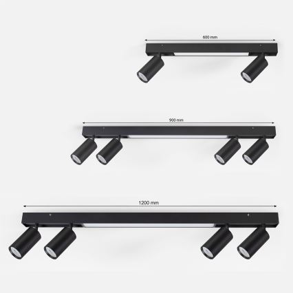 Brilagi - LED Spot Light SELE 4xGU10/30W/230V + LED/20W black