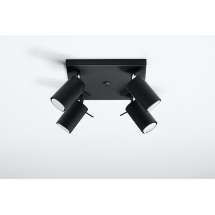 Brilagi -  LED Spotlight ASMUS 4xGU10/7W/230V black