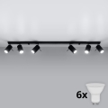 Brilagi -  LED Spotlight ASMUS 6xGU10/7W/230V black