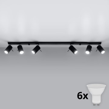 Brilagi -  LED Spotlight ASMUS 6xGU10/7W/230V black