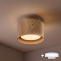 BRILAGI - LED spotlight BACKLIT 1xGX53/15W/230V + LED/3W Ø 10 cm oak finish