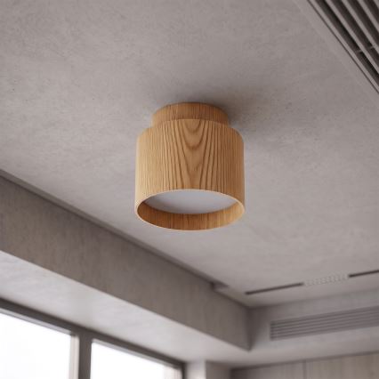 BRILAGI - LED spotlight BACKLIT 1xGX53/15W/230V + LED/3W Ø 8 cm oak finish