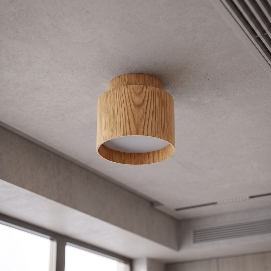 BRILAGI - LED spotlight BACKLIT 1xGX53/15W/230V + LED/3W Ø 8 cm oak finish