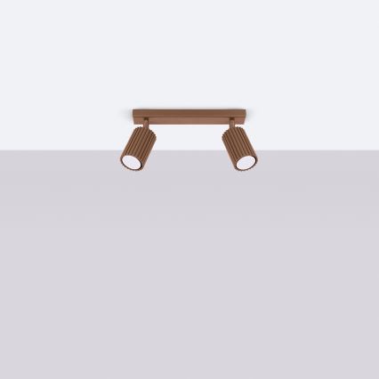 Brilagi - LED spotlight CRESTO 2xGU10/10W/230V brown