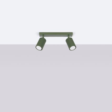 Brilagi - LED spotlight CRESTO 2xGU10/10W/230V green