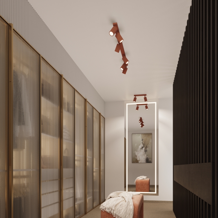 Brilagi - LED Spotlight CRESTO 2xGU10/10W/230V Red