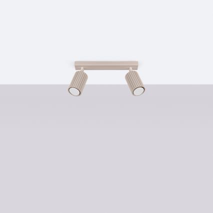 Brilagi - LED Spotlight CRESTO 2xGU10/10W/230V taupe