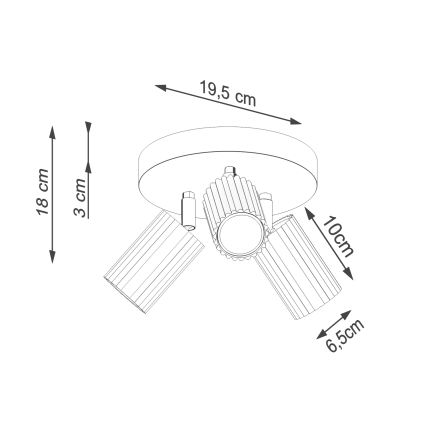 BRILAGI - LED spotlight CRESTO 3xGU10/10W/230V orange