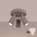 Brilagi - LED Spotlight CRESTO 3xGU10/10W/230V taupe