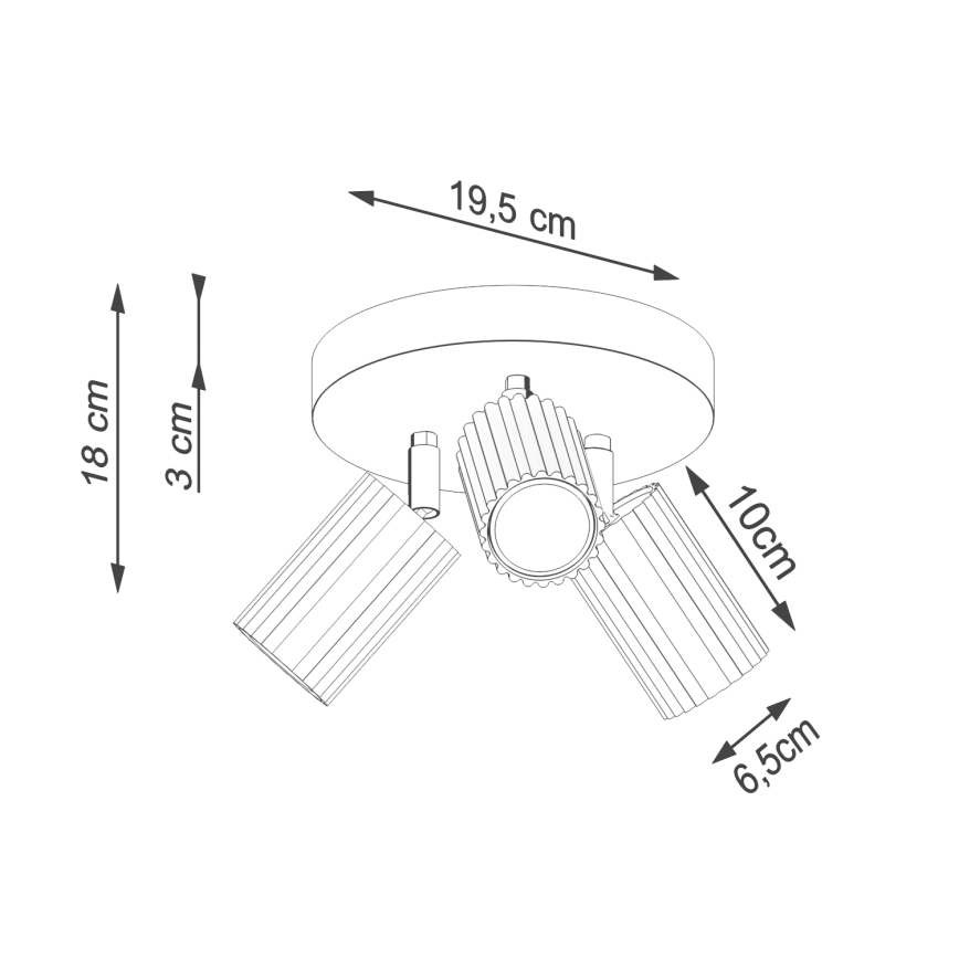 Brilagi - LED Spotlight CRESTO 3xGU10/10W/230V white
