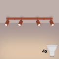 BRILAGI - LED spotlight CRESTO 4xGU10/10W/230V Orange