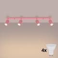 Brilagi - LED Spotlight CRESTO 4xGU10/10W/230V pink
