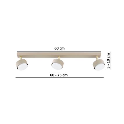 Brilagi - LED Spotlight MONO 3xGX53/12W/230V beige