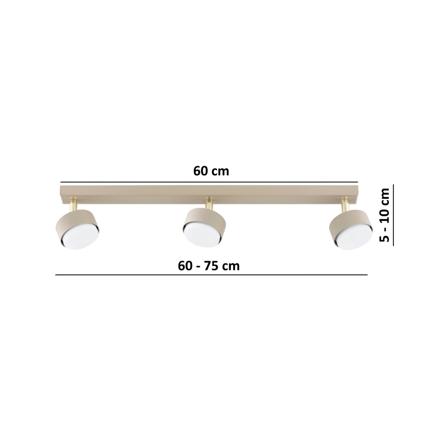 Brilagi - LED Spotlight MONO 3xGX53/12W/230V beige