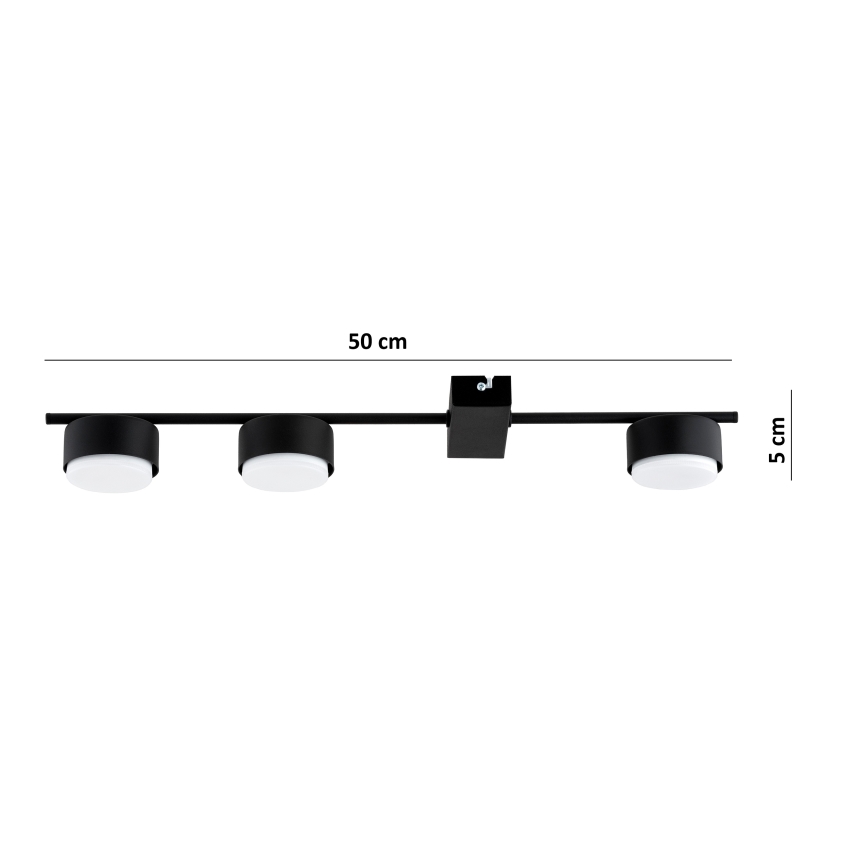 Brilagi - LED Spotlight MONO 3xGX53/12W/230V Black