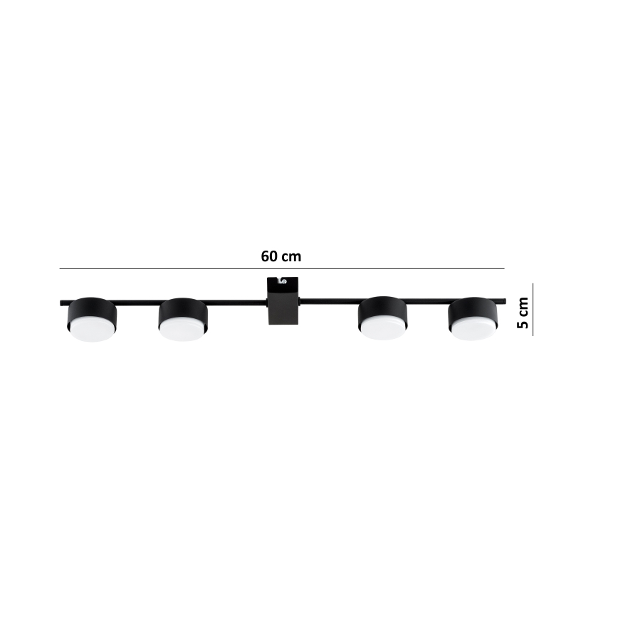 Brilagi - LED Spotlight MONO 4xGX53/12W/230V Black