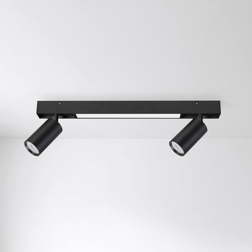 Brilagi - LED Spotlight SELE 2xGU10/30W/230V + LED/15W black