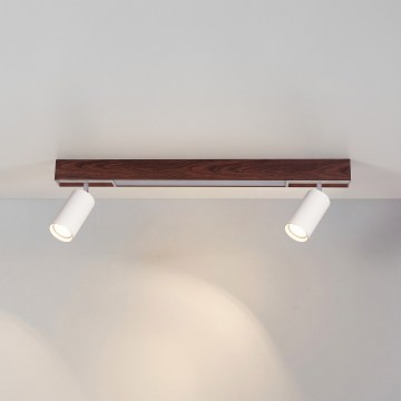 BRILAGI - LED spotlight SELE 2xGU10/30W/230V + LED/15W white/cherry decor