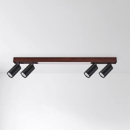 BRILAGI - LED spotlight SELE 4xGU10/30W/230V + LED/20W black/cherry decor