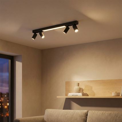 Brilagi - LED spotlight SELE 4xGU10/30W/230V + LED/25W black