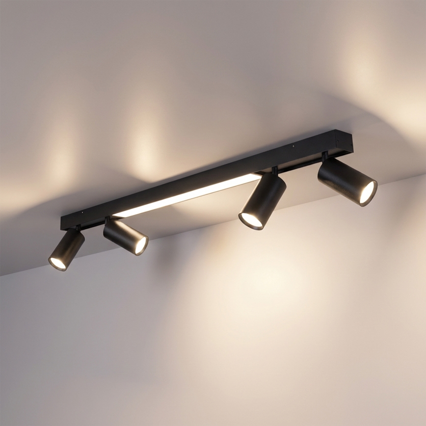 Brilagi - LED spotlight SELE 4xGU10/30W/230V + LED/25W black