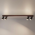 BRILAGI - LED Spotlight SELE 4xGU10/30W/230V + LED/25W black/oak decor