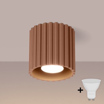 Brilagi - LED spotlight SFERA 1xGU10/10W/230V Ø 10 cm brown