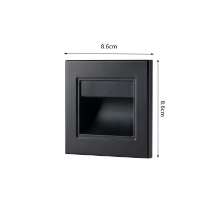 Brilagi - LED Stair Light STEP LIGHT LED/1.5W/230V IP44 Black