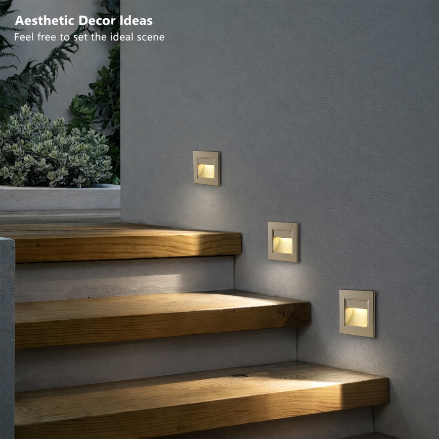 Brilagi - LED Stair Light STEP LIGHT LED/1.5W/230V IP44 Gold